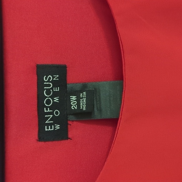 Enfocus Women Red and Black Dress Size 20W - Picture 4 of 7